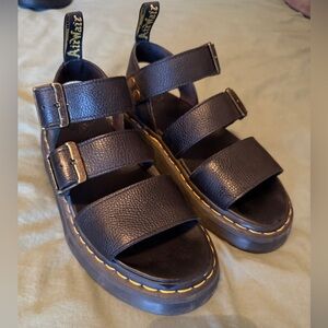 Doc Martens Gryphon Pisa Leather Platform Sandals Women US 7